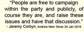 Jeremy Corbyn on Andrew Marr, confirming women's right to campaign on this issue 'in the party and publicly'