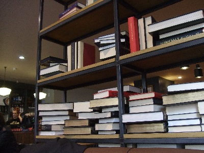 Shrewsbury coffee outlet with bookshelves