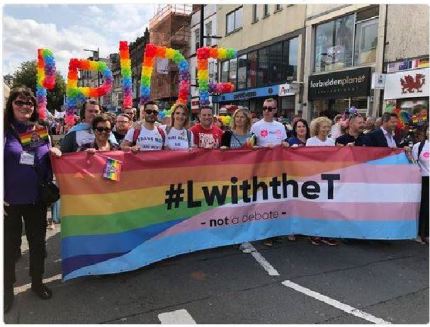 #LwiththeT banner says 'not a debate'