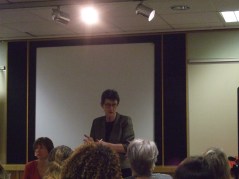 Ann Henderson answering questions