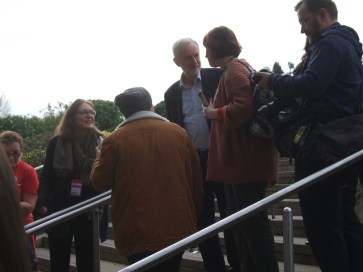 Jeremy Corbyn arrives at Women's Conference