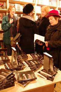 Ways of falling book display at Calder Theatre bookshop