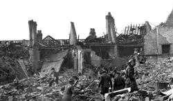 picking over the rubble in London