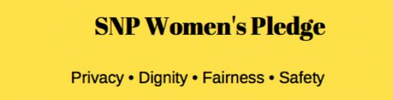 SNP women's pledge logo
