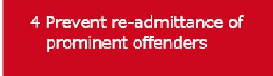 4 Prevent re-admittance of prominent offenders