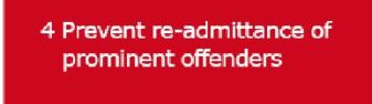 4 Prevent re-admittance of prominent offenders