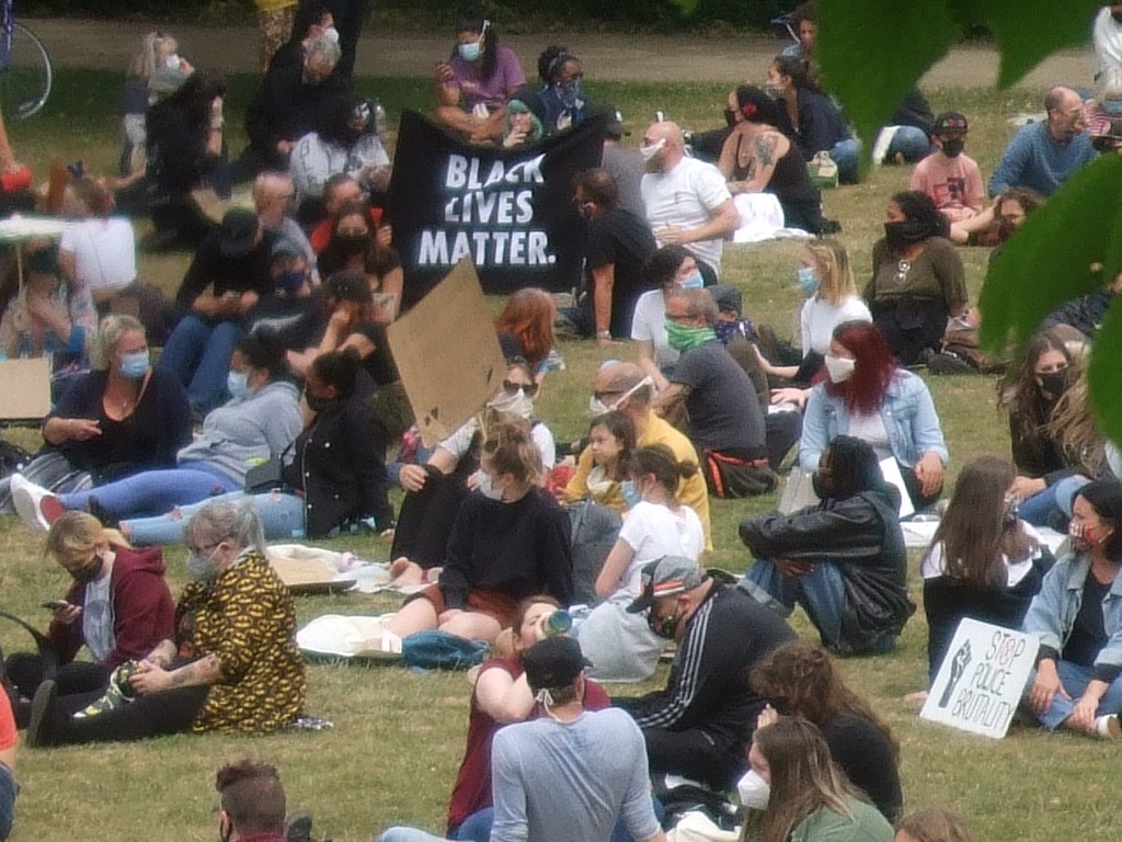 White woman thinking