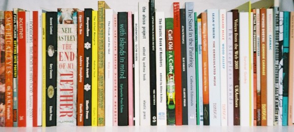 Small press bookshelf