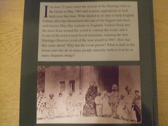 The back of the book, showing a photo of the old May Day parade, many years ago.