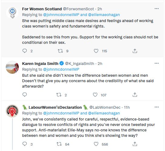 women's groups disagree with John Mac's tweet