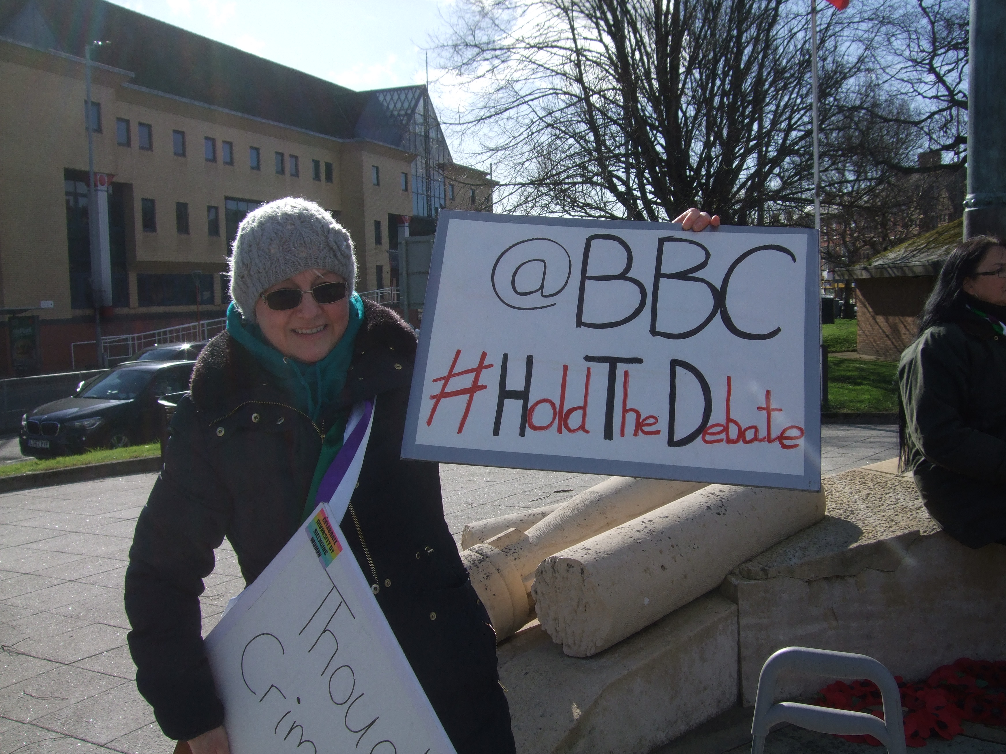 Newport banners: @BBC #HoldTheDebate