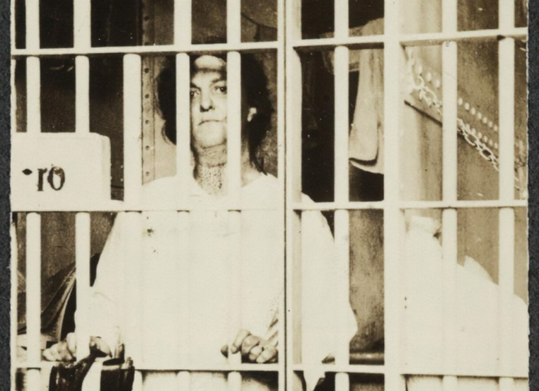 photo: woman in cells