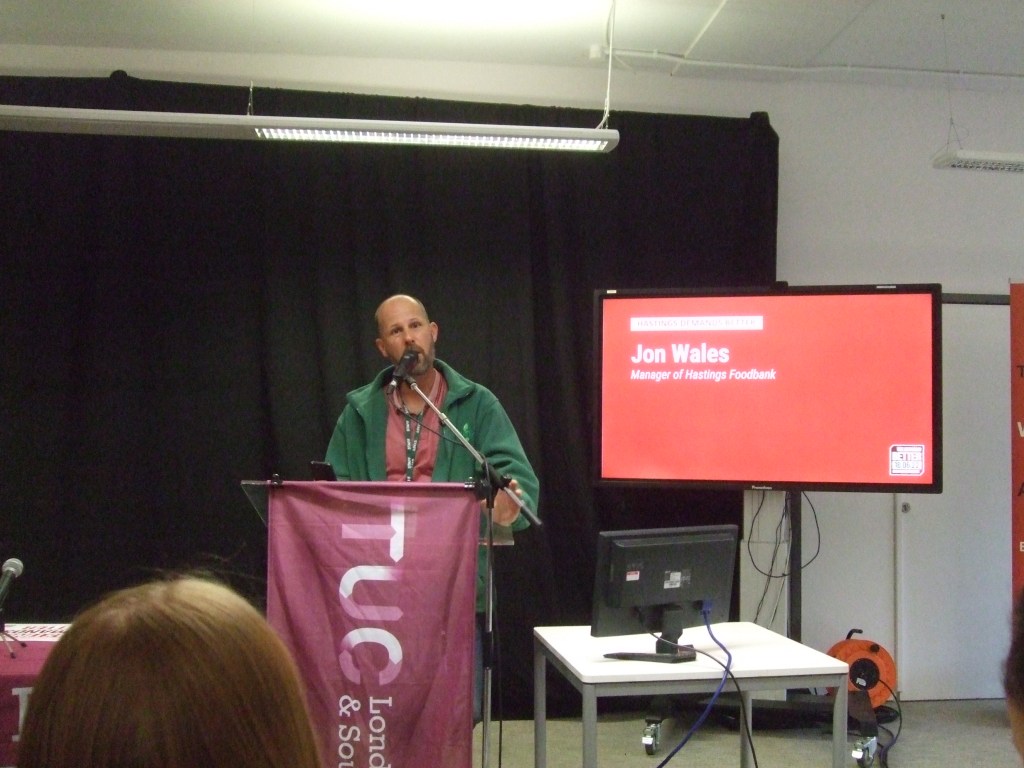 Jon Wales, manager of Hastings Foodbank