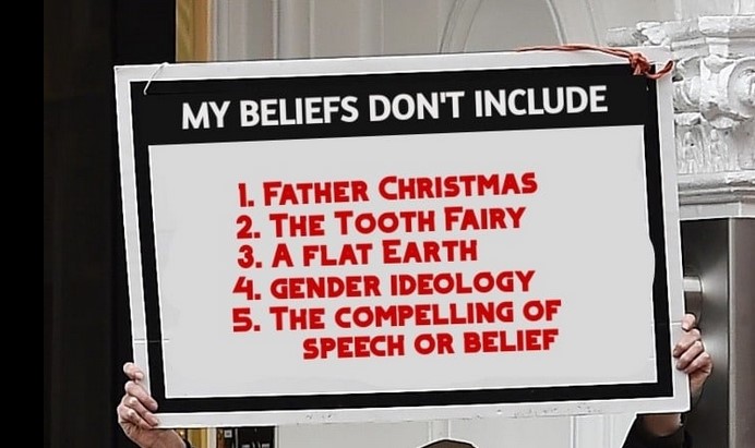 Banner: my beliefs don't include...