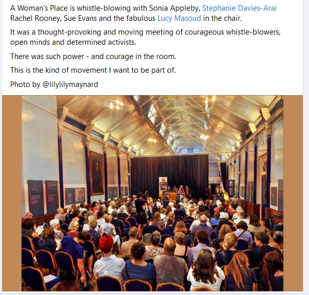 Facebook post about WPUK Lewes