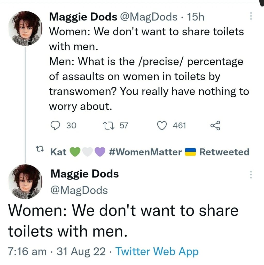 Women: we don't want to share toilets with men