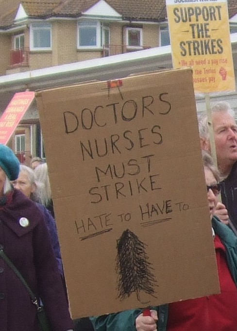 Doctors, nurses must strike placard