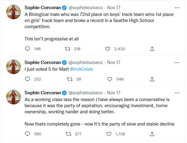 Sophie Corcoran is too far right to be a tory