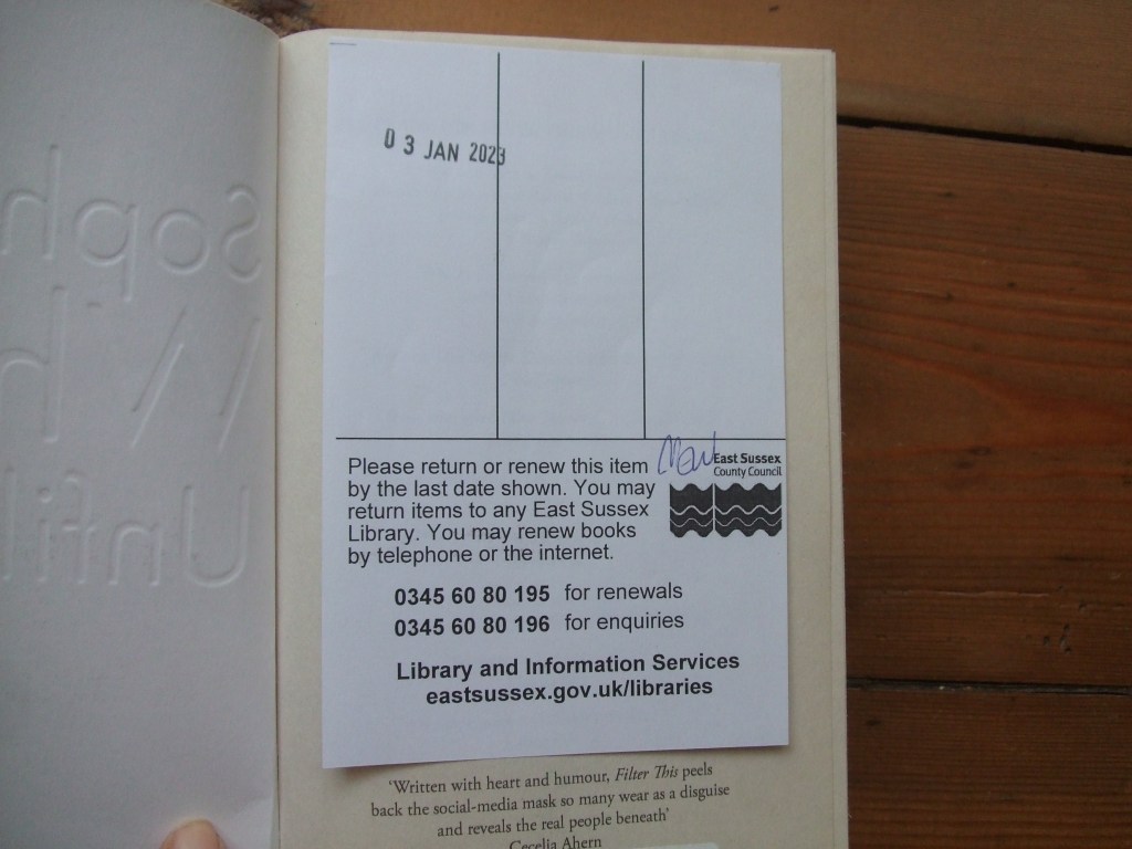 Library date-stamp sheet