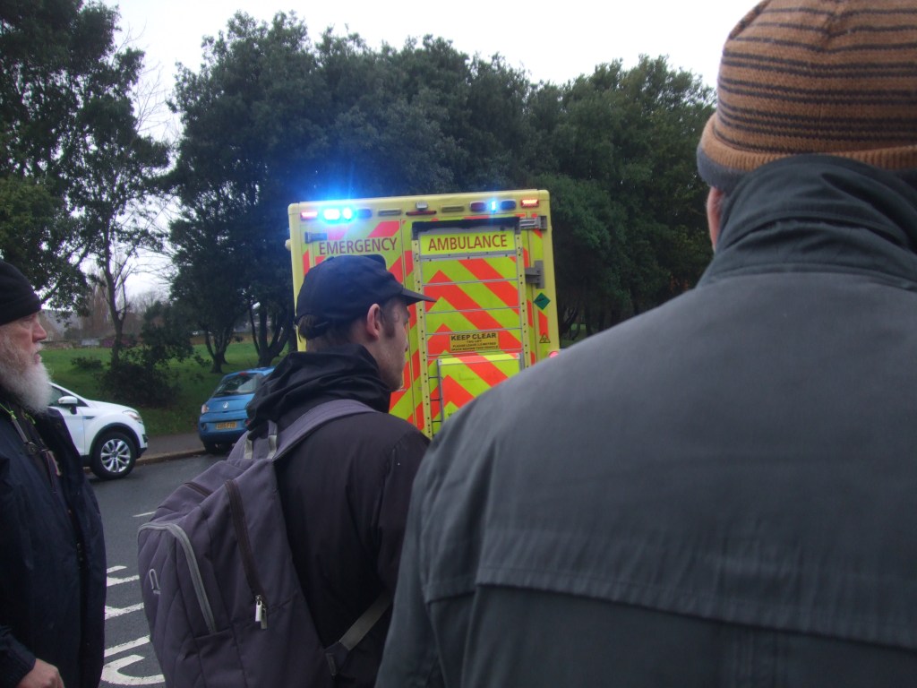 Ambulance team answer a call-out