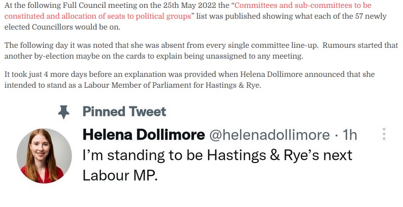 clip from Merton TV announcing their councillor is now standing for Hastings and Rye