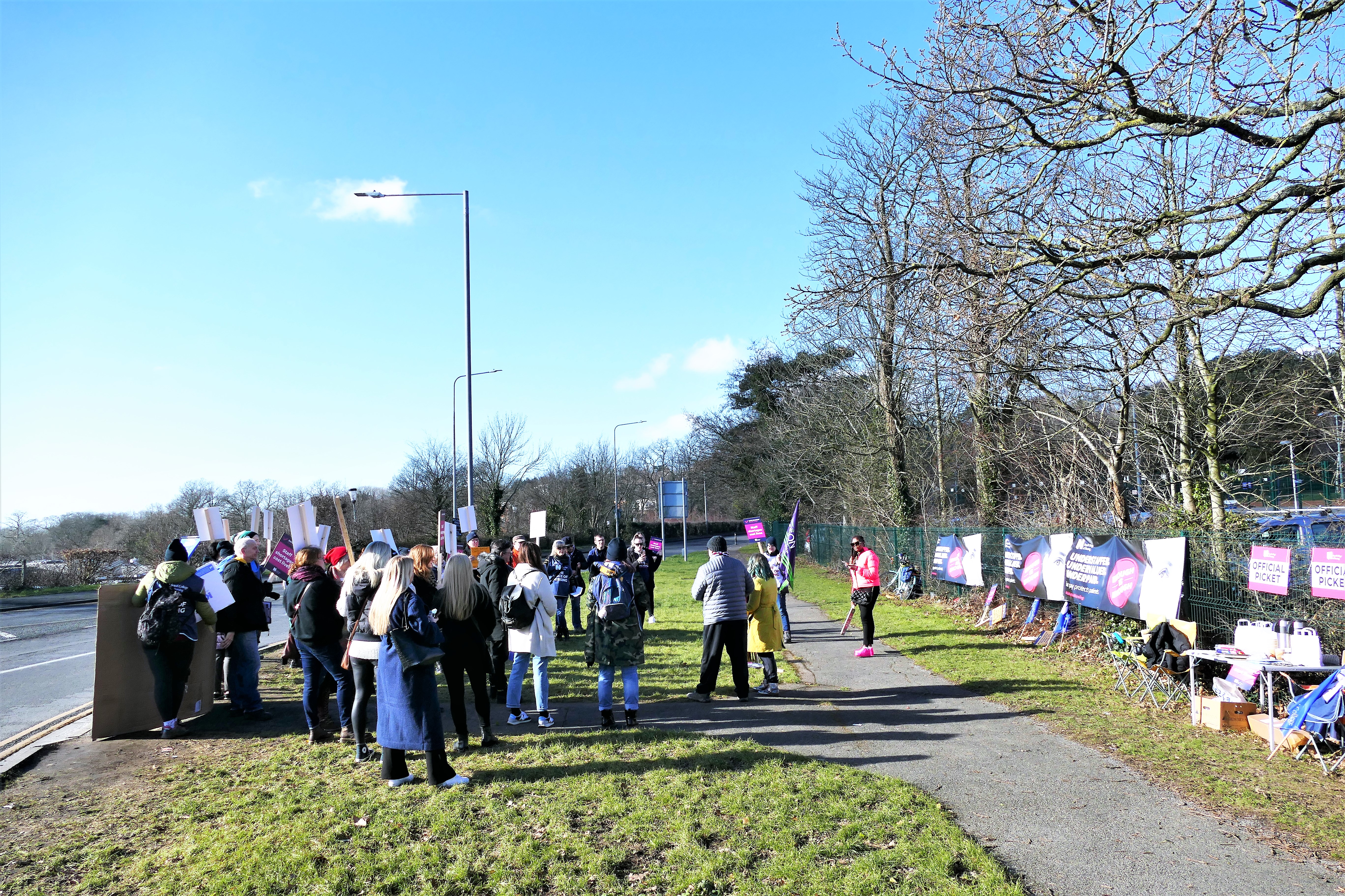 RCN picket at Conquest Hospital, Hastings