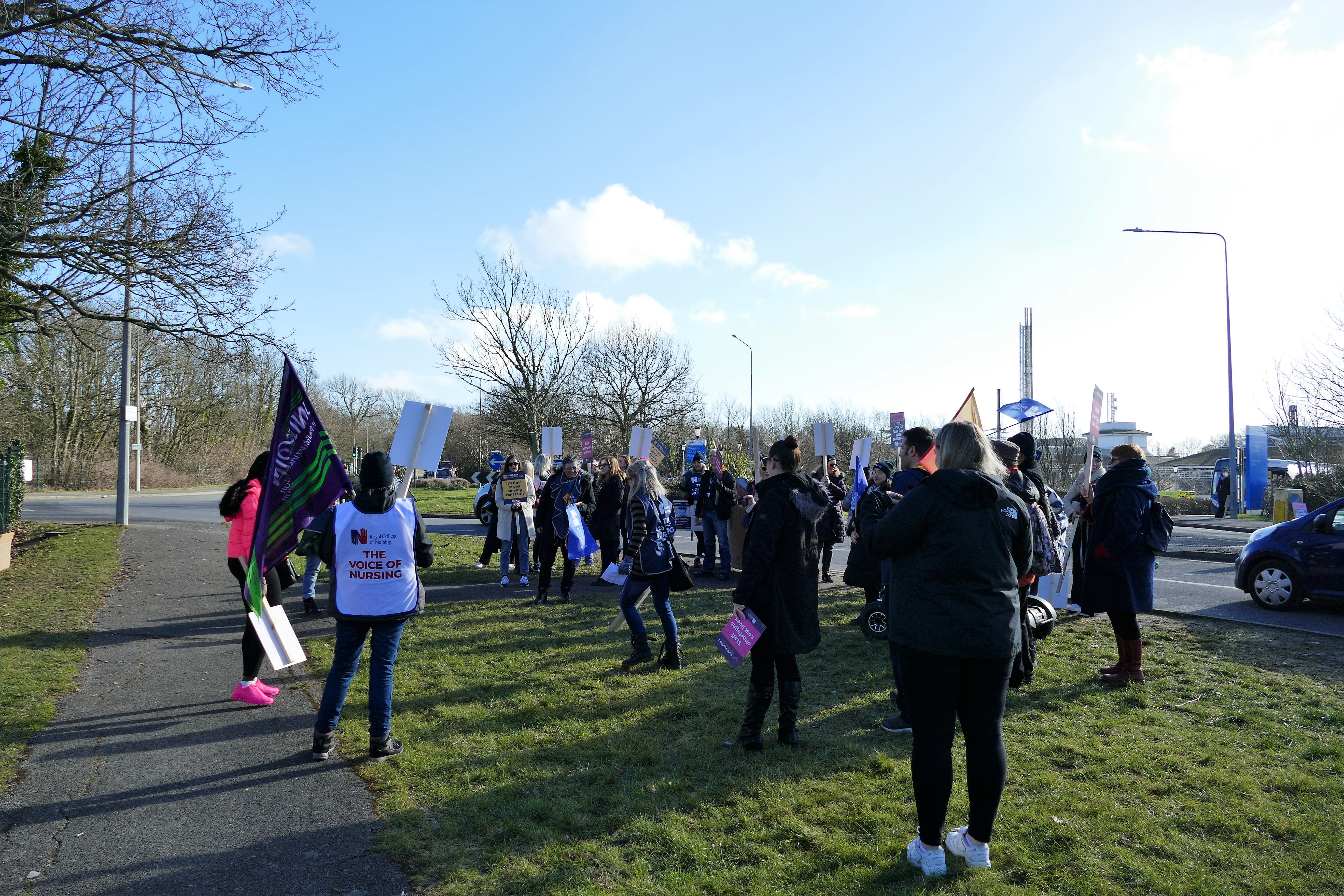 RCN picket at Conquest hospital, Hastings