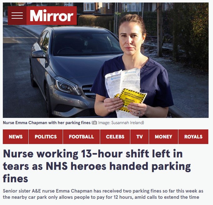 Dialy Mirror headline