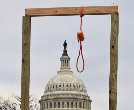 US storming of the Capitol - a hastily contructed gallows
