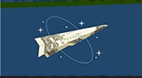 Paper plane made of a dollar