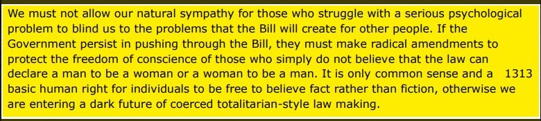 Snip from Hansard debate on GRA