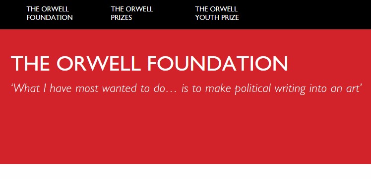 The Orwell Foundation website header