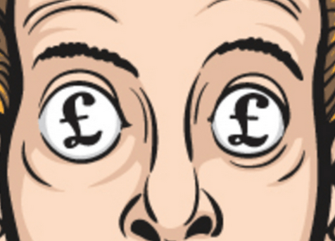 Cartoon eyes with pound signs