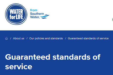 Southern Water Services website screenshot