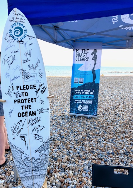 Surfers against Sewage signed board