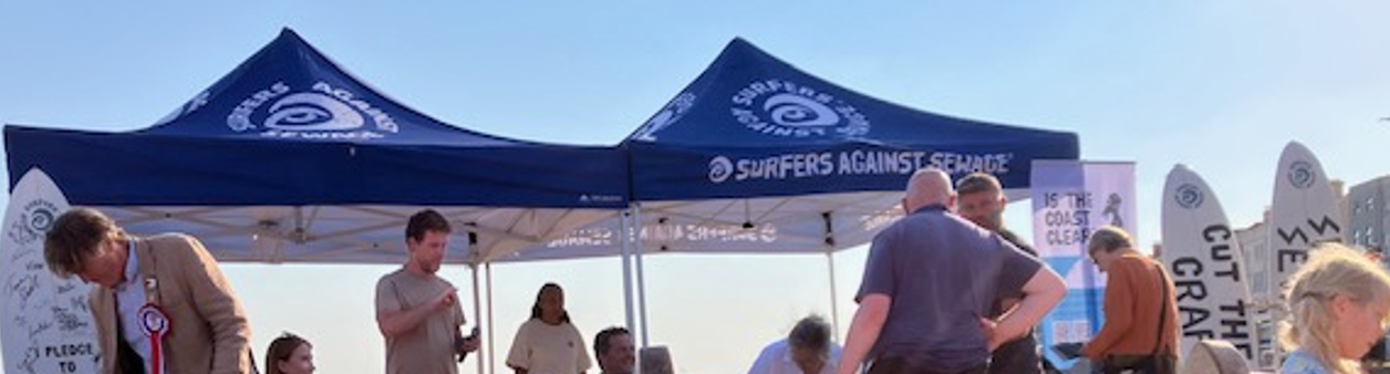 ?Serufers against sewage on the beach