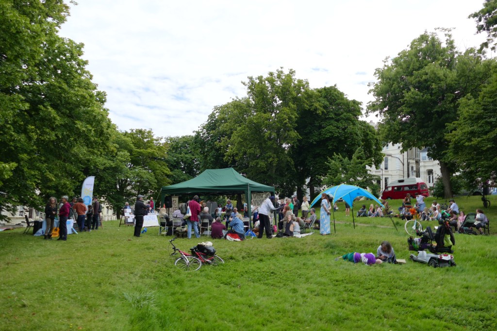 Housing meeting in Conrwallis Gardens, Hastings
