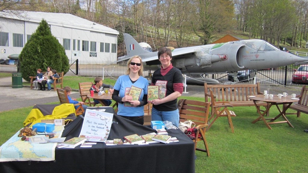Author SP Moss and publisher Kay Green at Brooklands