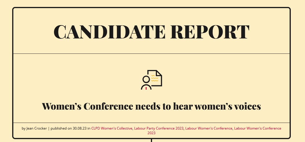 women's conference needs to hear women's voices