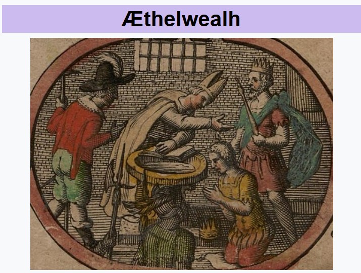 King Aethelwealh annointed
