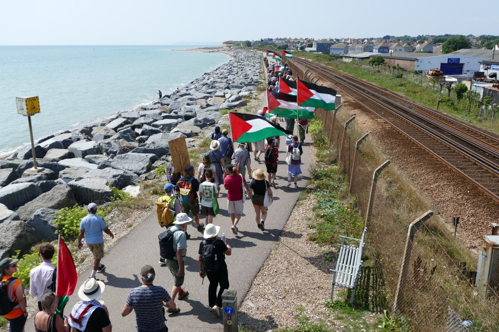 the railway path to Glyne Gap