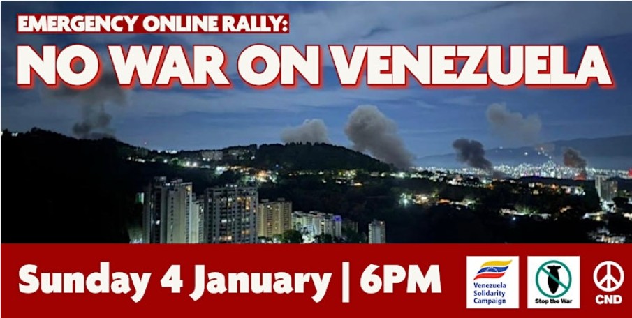 No War on Venezuela event invite