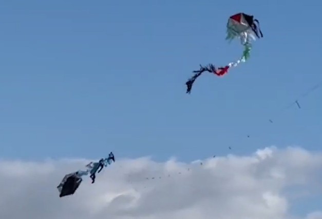 kites flying over Gaza