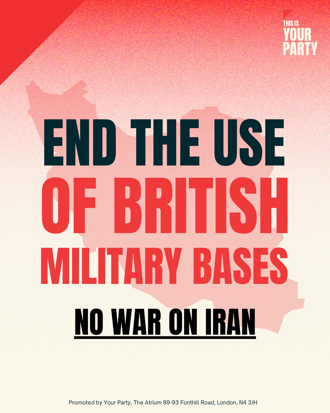 Your party meme calling for an end to US using UK military bases.