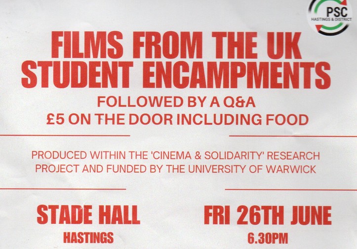 FILMS FROM THE UK STUDENT ENCAMPMENTS Produced within the 'cinema and solidarity' research project and funded by the University of Warwick.