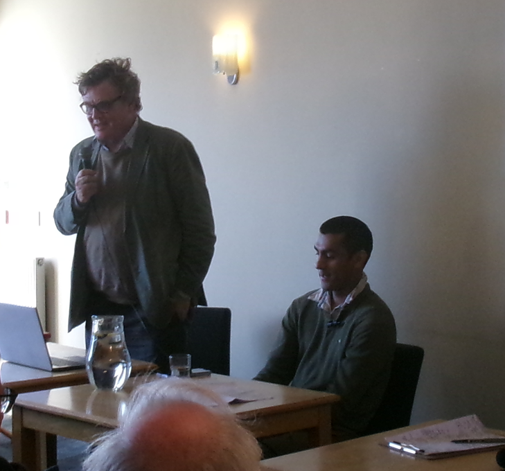 Peter Oborne speaking at the White Rock Hotel Oct 26
